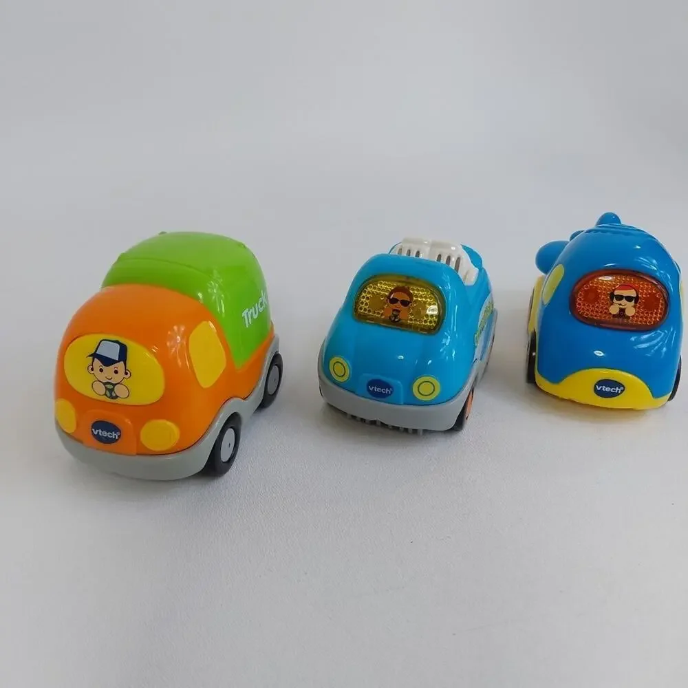 Vtech Go Go Smart Wheels Green Orange‎ Truck, Blue Convertible, Blue Airplane